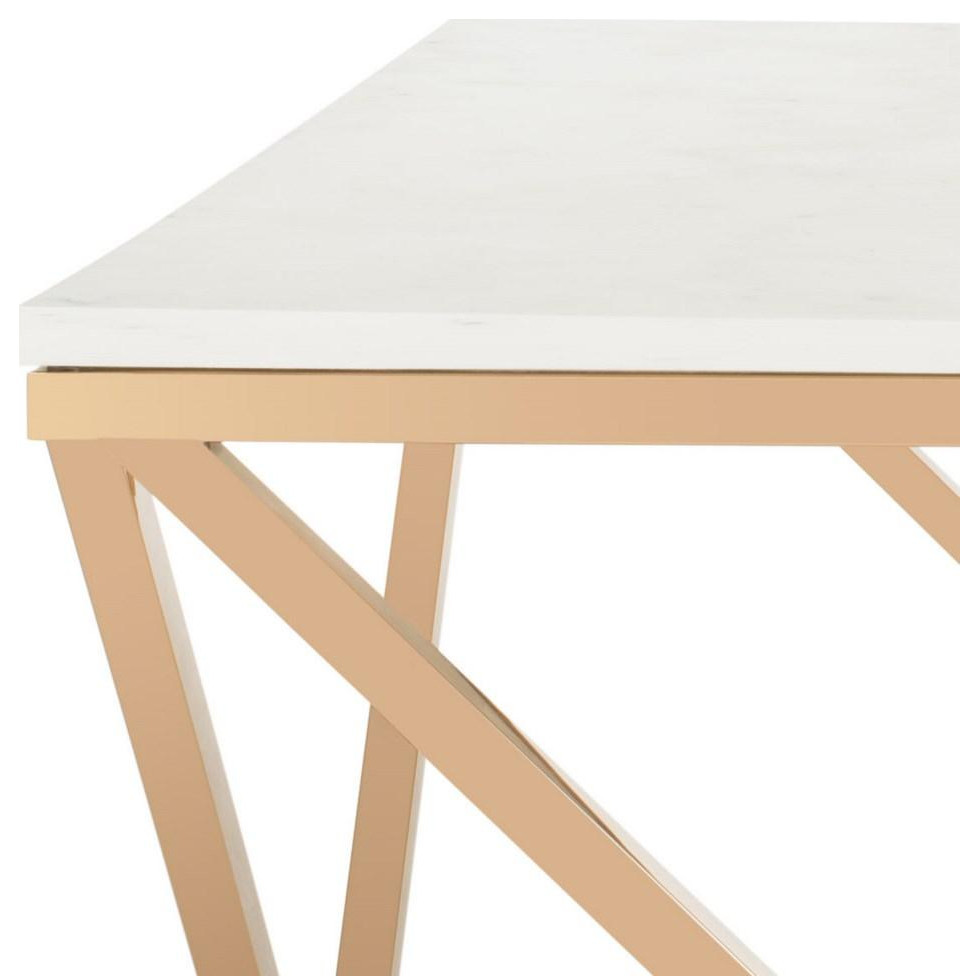 Gibson Marble Top Cocktail Table   Contemporary   Coffee Tables   by AED Luxury Home Decor  Houzz