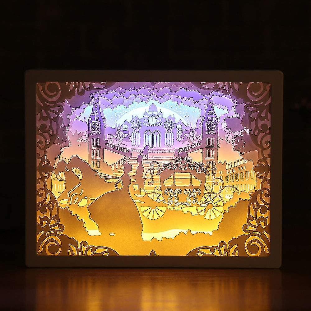 Creative Papercut Light Boxes，3d Led Shadow Paintings Lamp Mood Night Light For Kids And Adults Birt