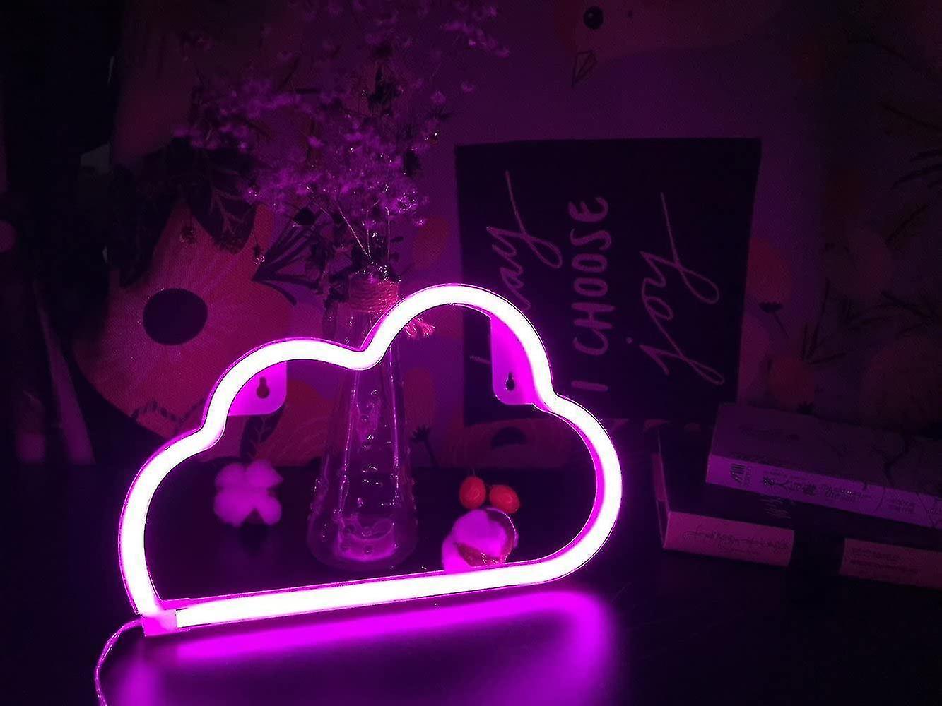 Neon Light Led Cloud Sign Shaped Decor Light Wall Decor For Chistmas Birthday Party Kids Room Living