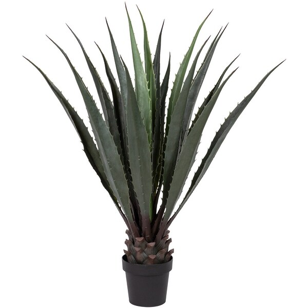 real touch™️ artificial agave succulent plant in black pot 43