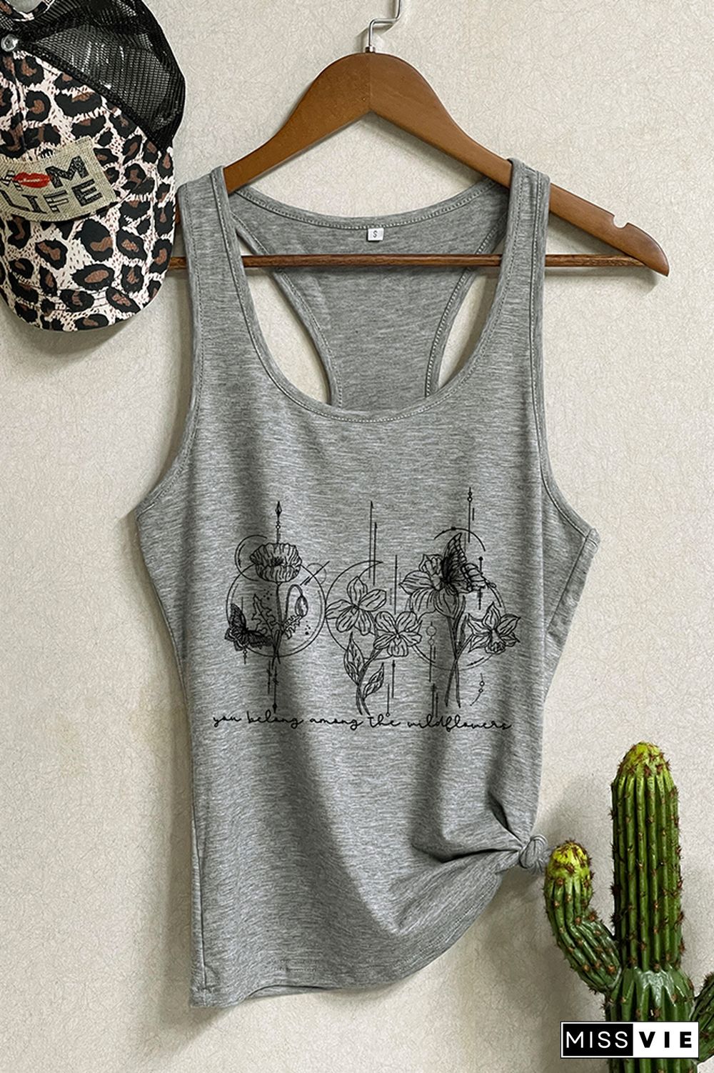 You Belong Among the Wildflower Sleeveless Tank Top Wholesale