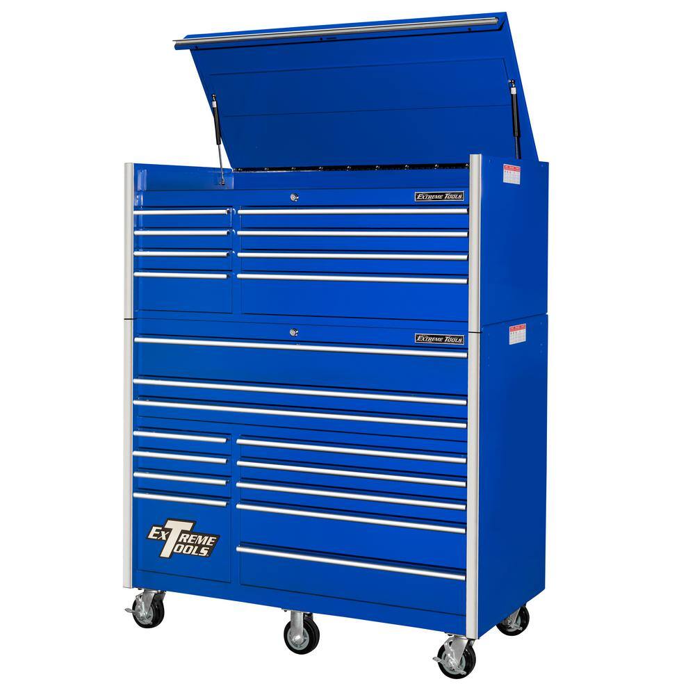 Extreme Tools THD Series 55 in. 8-Drawer Top Chest in Blue THD552108CHBL