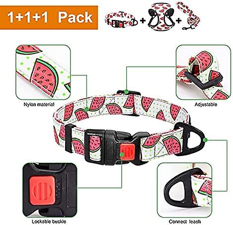 Yoitea Multi-colored Reflective Dog Vest Harness And Leash Collar Set For Puppy Small Animals