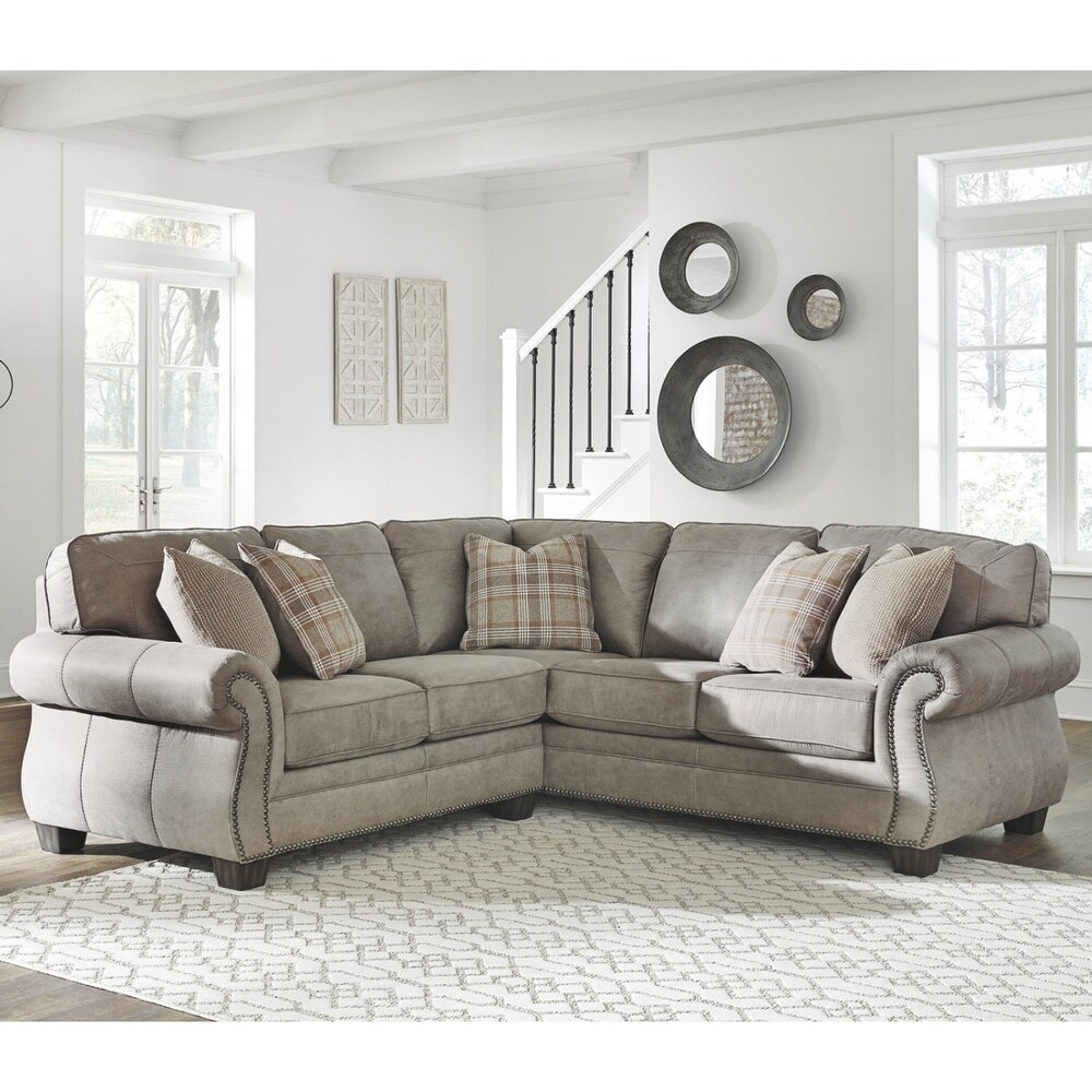 2-piece Steel Grey Sectional with Right-facing Sofa