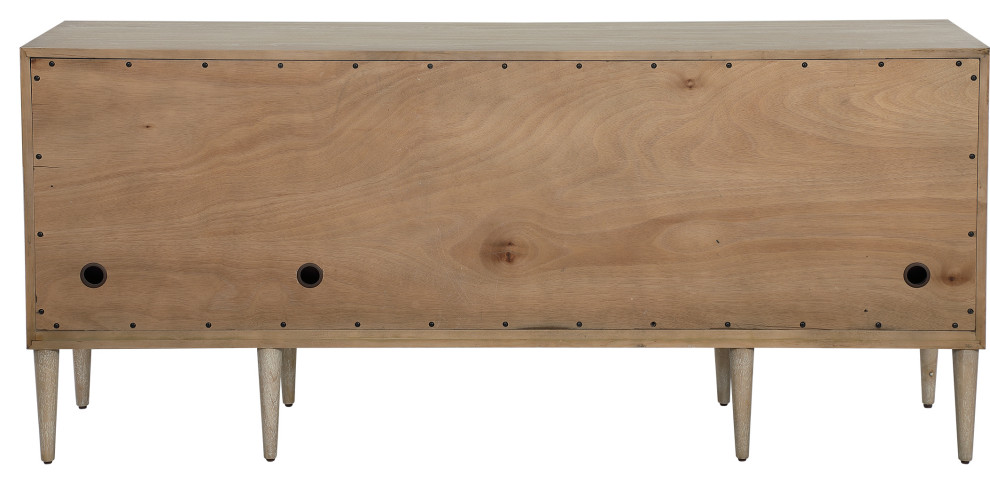 Uttermost Tightrope 4 Door Modern Sideboard Cabinet   Modern   Accent Chests And Cabinets   by Zin Home  Houzz