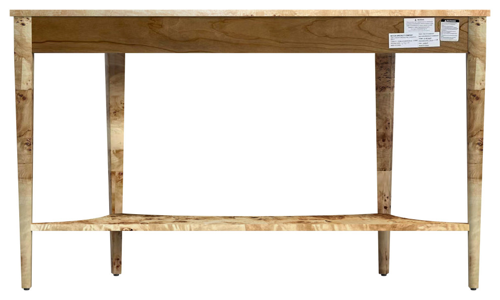 Astor 54 quotW Burl Wood Demilune Console Table   Transitional   Console Tables   by Butler Specialty Company  Houzz