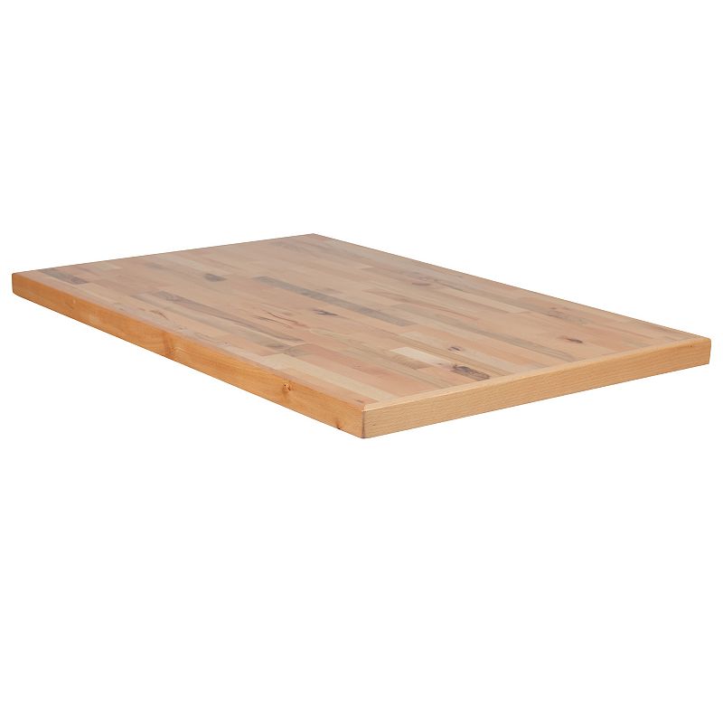 Emma and Oliver 30 x 48 Rectangle Butcher Block Style Table Top - Restaurant Table Top