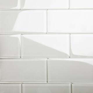 Giorbello Light Gray 3 in. x 6 in. x 8 mm Glass Subway Tile (5 sq. ft.case) G5937