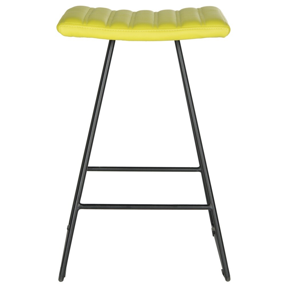 SAFAVIEH Mid Century Dining Akito Modern Green 27 inch Counter Stool (Set of 2)   16.5\