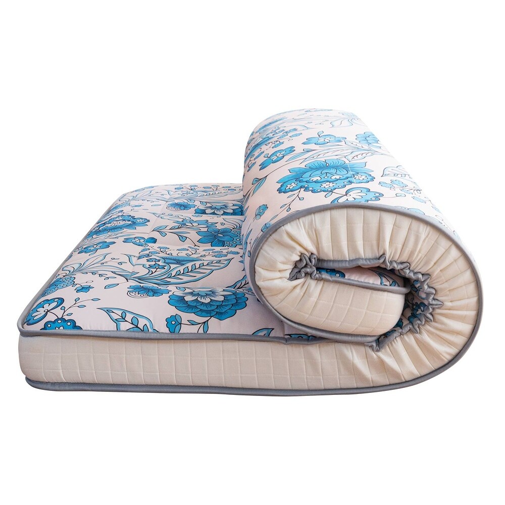 6 inch Floral Pattern Floor Bed Roll Up Futon Mattress