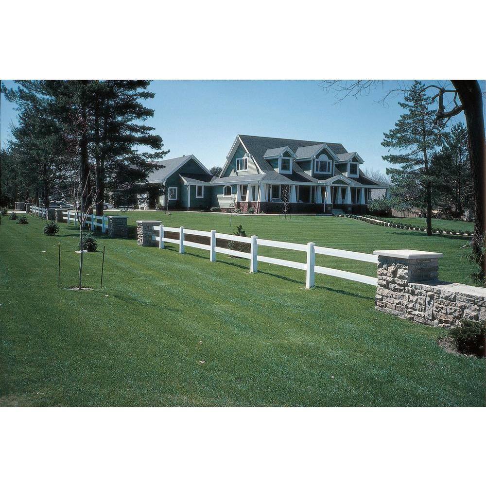 Veranda 1-12 in. x 5-12 in. x 8 ft. White Vinyl Ranch Fence Rail 135040