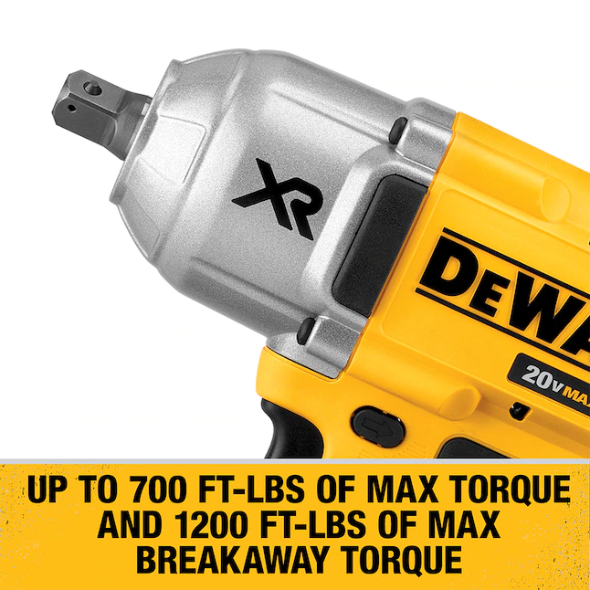 DEWALT DCF899P1 20-Volt MAX XR Cordless Brushless 1/2 in. High Torque Impact Wrench with Detent Pin Anvil， (1) 20-Volt 5.0Ah Battery