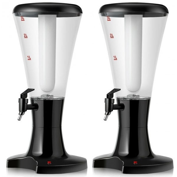 3L Draft Beer Tower Dispenser with LED Lights - 9.5