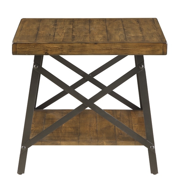 Carbon Loft Oliver Modern Rustic Wood End Table