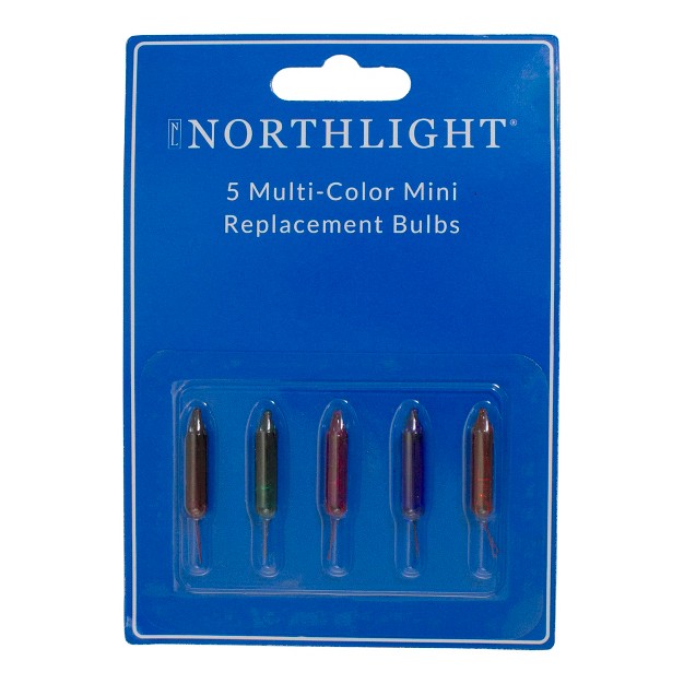 Northlight Pack Of 5 Multi color Mini Christmas Replacement Bulbs 6 Volts