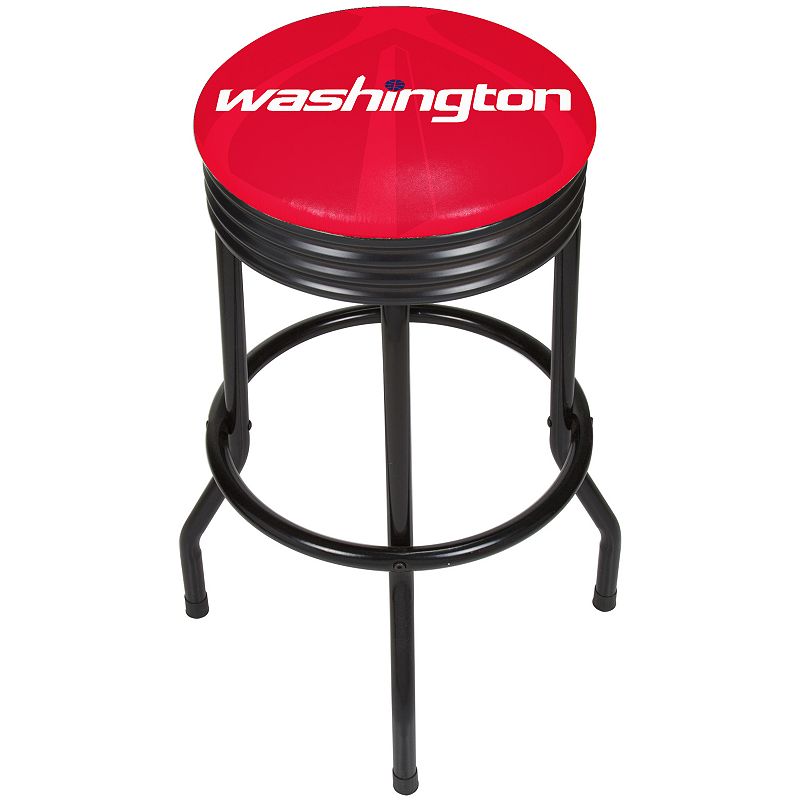 Washington Wizards Padded Ribbed Black Bar Stool