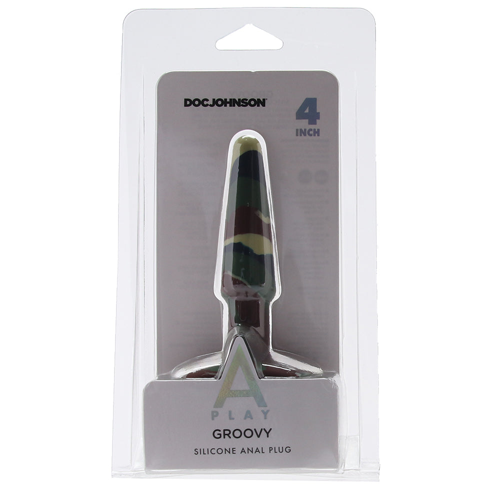 A-Play Groovy 4 Inch Anal Plug in Camo