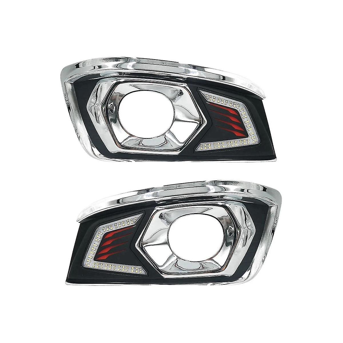 1 Pair Led Drl Car Daytime Running Lights Fog Lamp With Harness Switch For Fortuner 2012 2013 2014