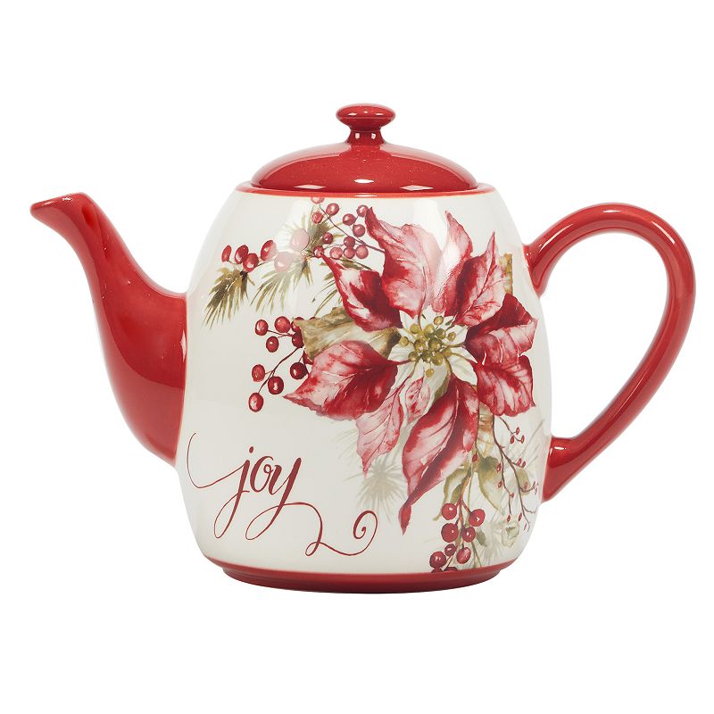 Certified International Winter's Joy Teapot