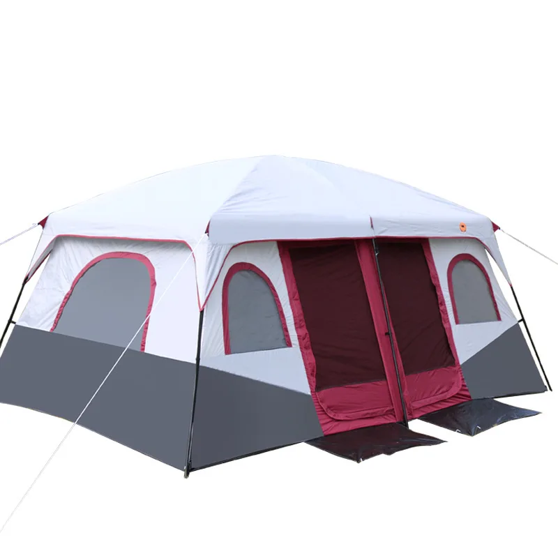 outdoor tent two livingroom rain protection sunscreen 8 people large family camping tent