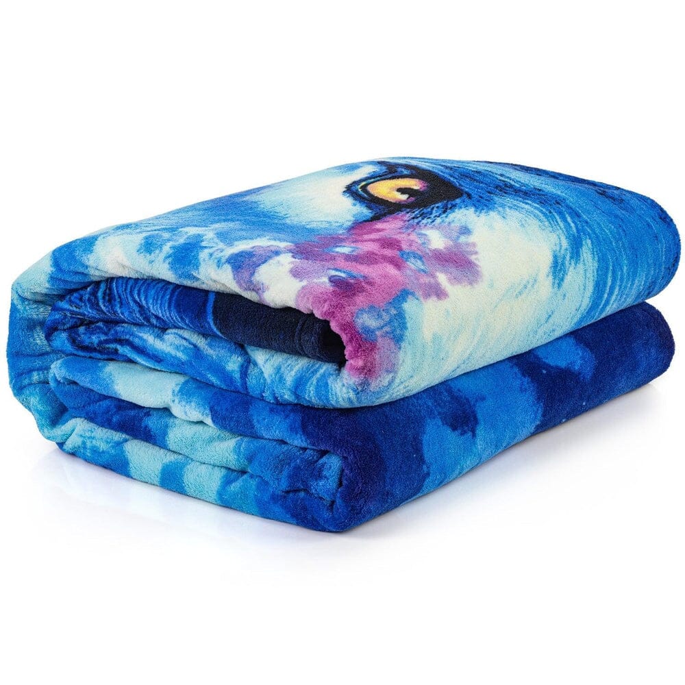 Celestial Wolf Super Soft Full/Queen Size Plush Fleece Blanket