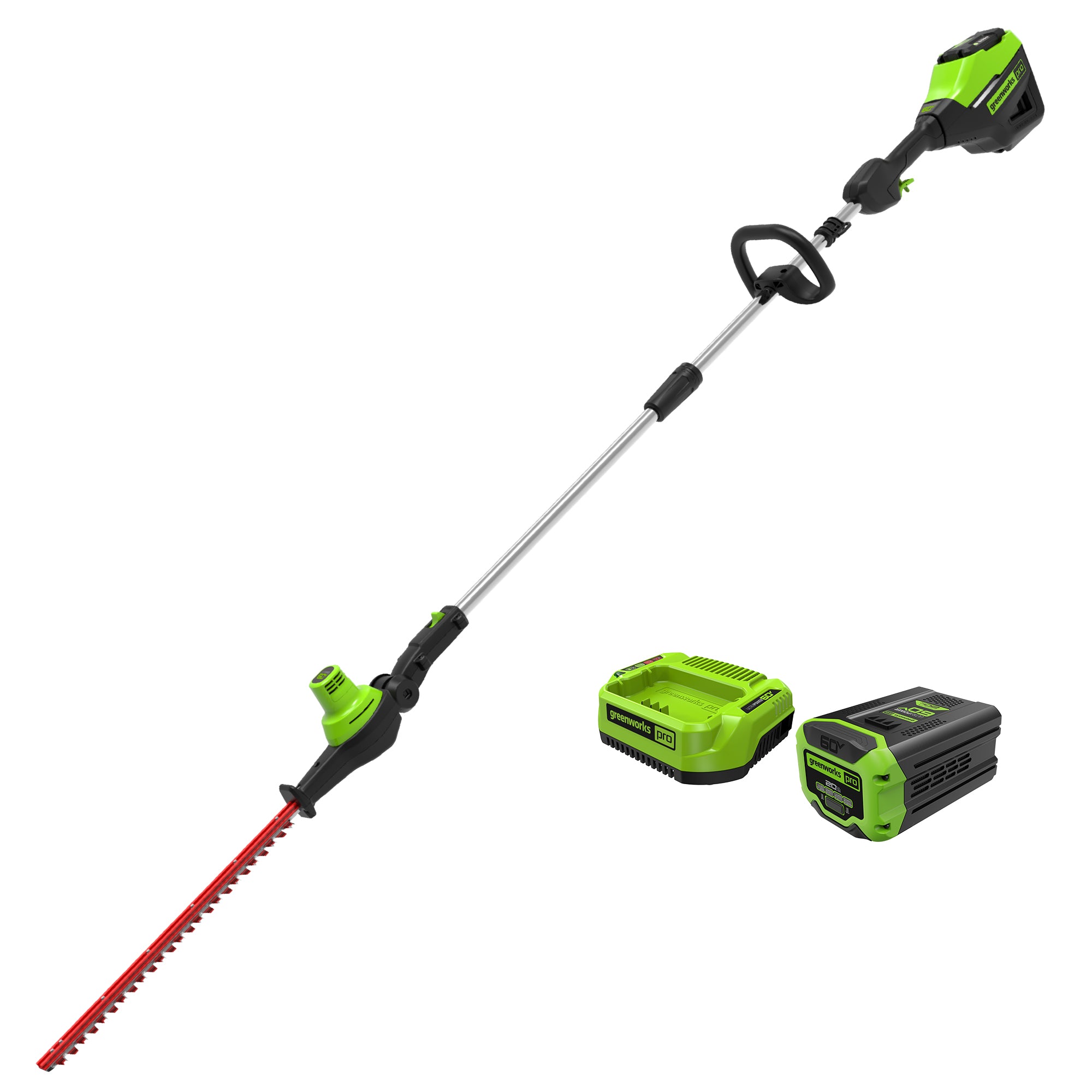 60V 20'' Cordless Pole Hedge Trimmer  Battery | Greenworks Tools