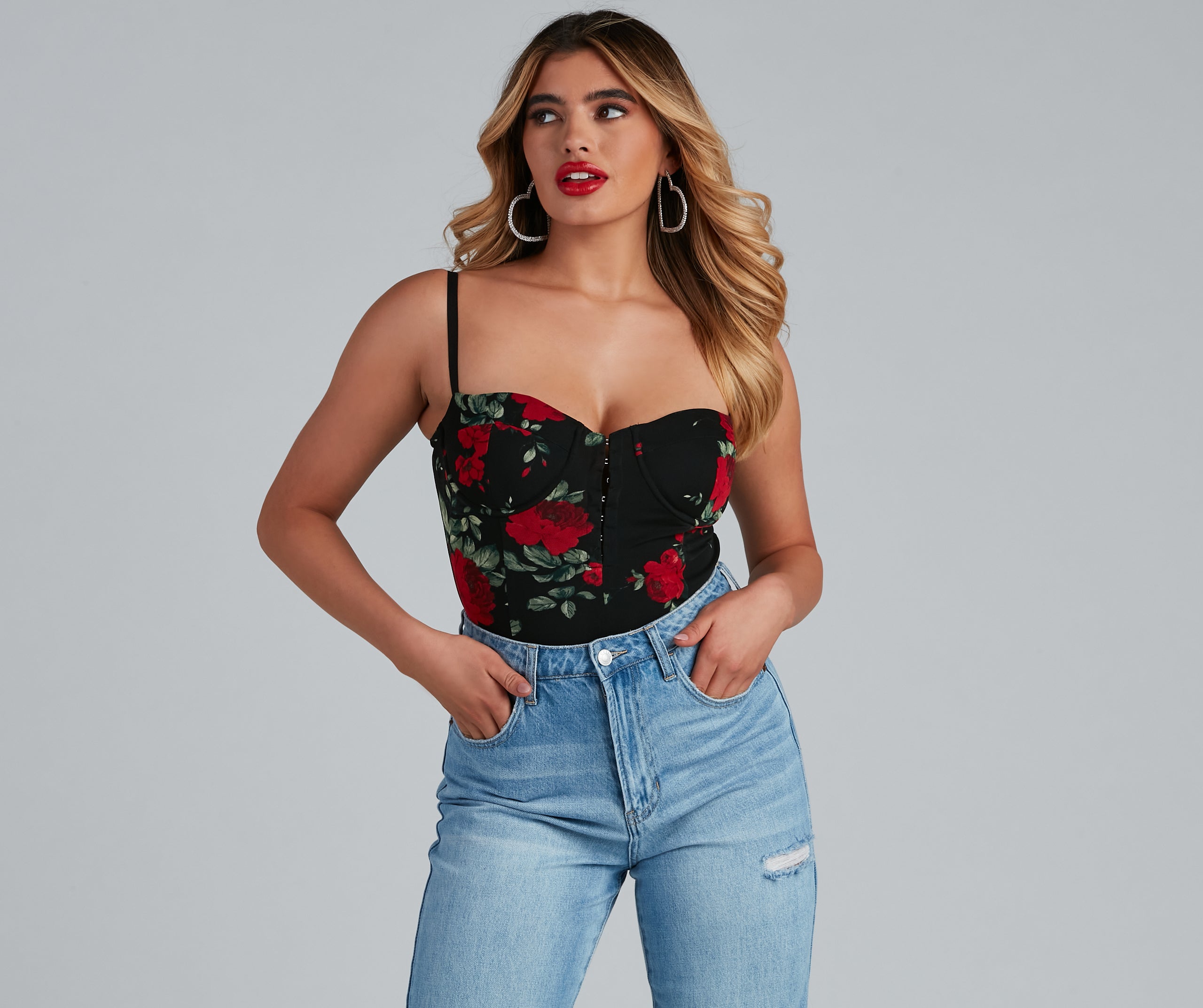 Fall In Love With Floral Bodysuit