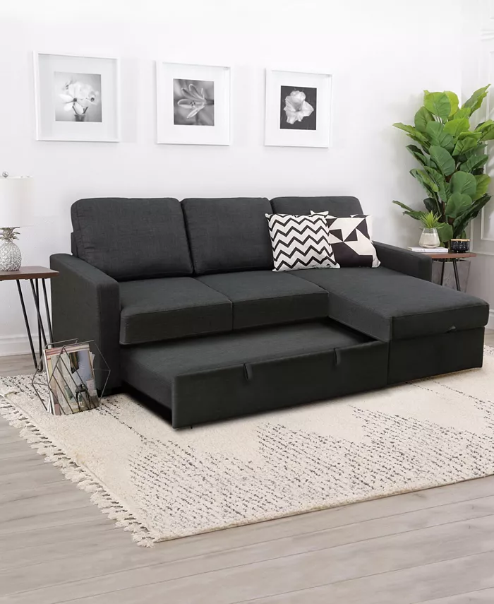 Abbyson Living Newton 2 Piece Storage Sofa Bed Sectional