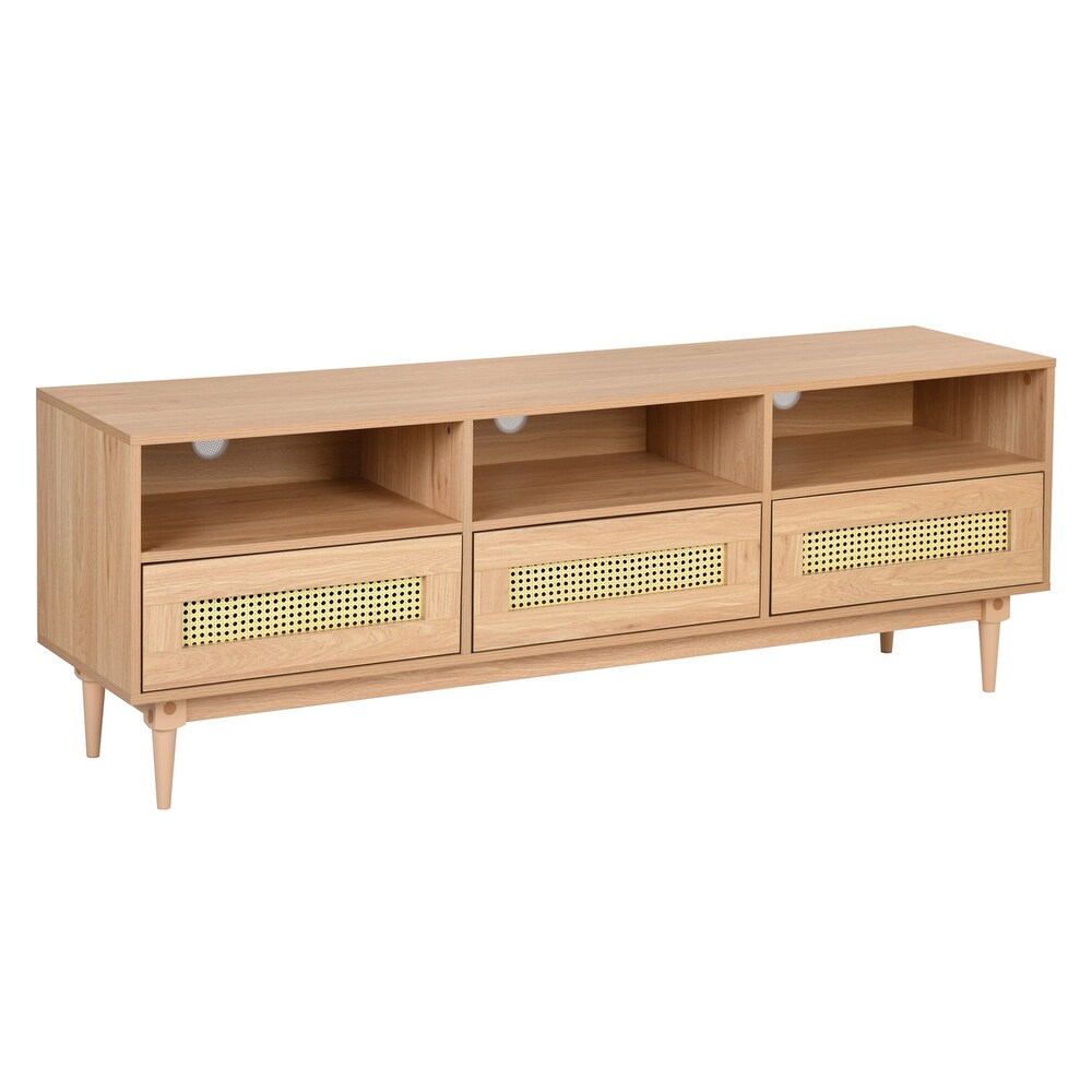 Rattan TV Stand for TV up to 70\