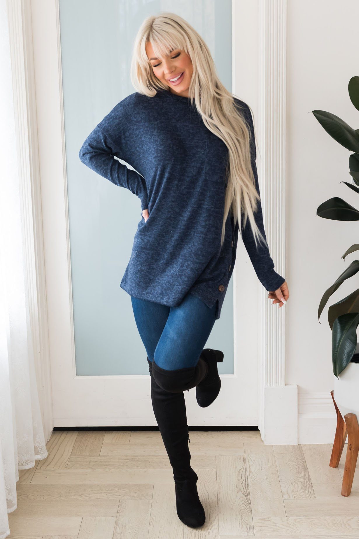 Nothing But Cozy Modest Blouse