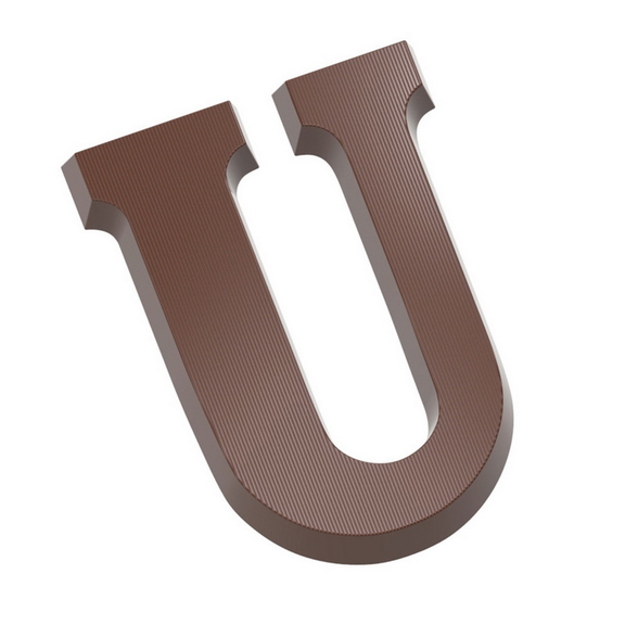 Chocolate World CW1720 Chocolate mould letter U 20...