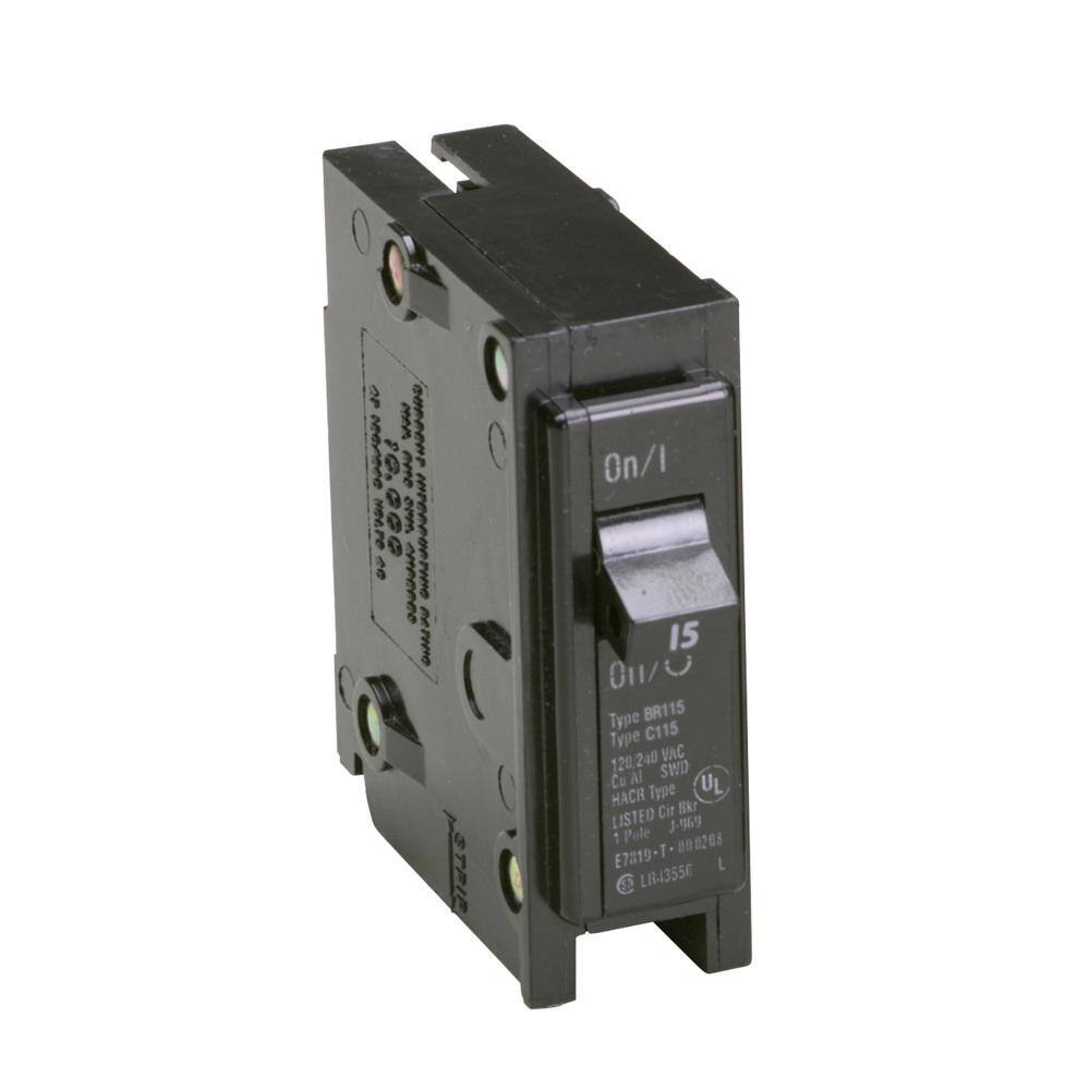 Eaton BR 15 Amp Single-Pole Circuit Breaker BR115