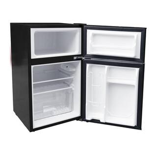 Magic Chef Retro 3.2 Cu. Ft. 2 door Mini Fridge in Black HMCR320BE