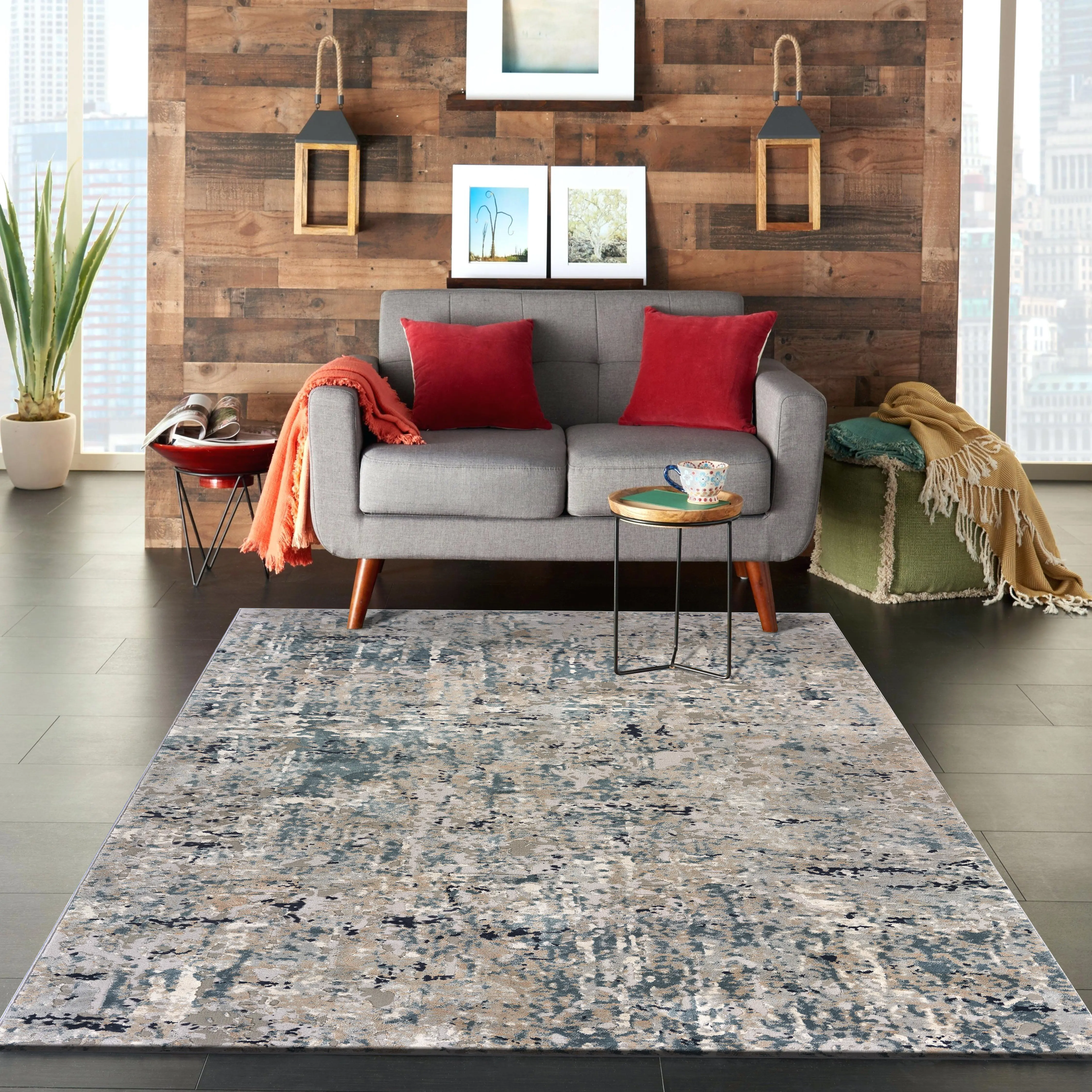 Imagine 5 x 8 Blue Harbor Mist Area Rug