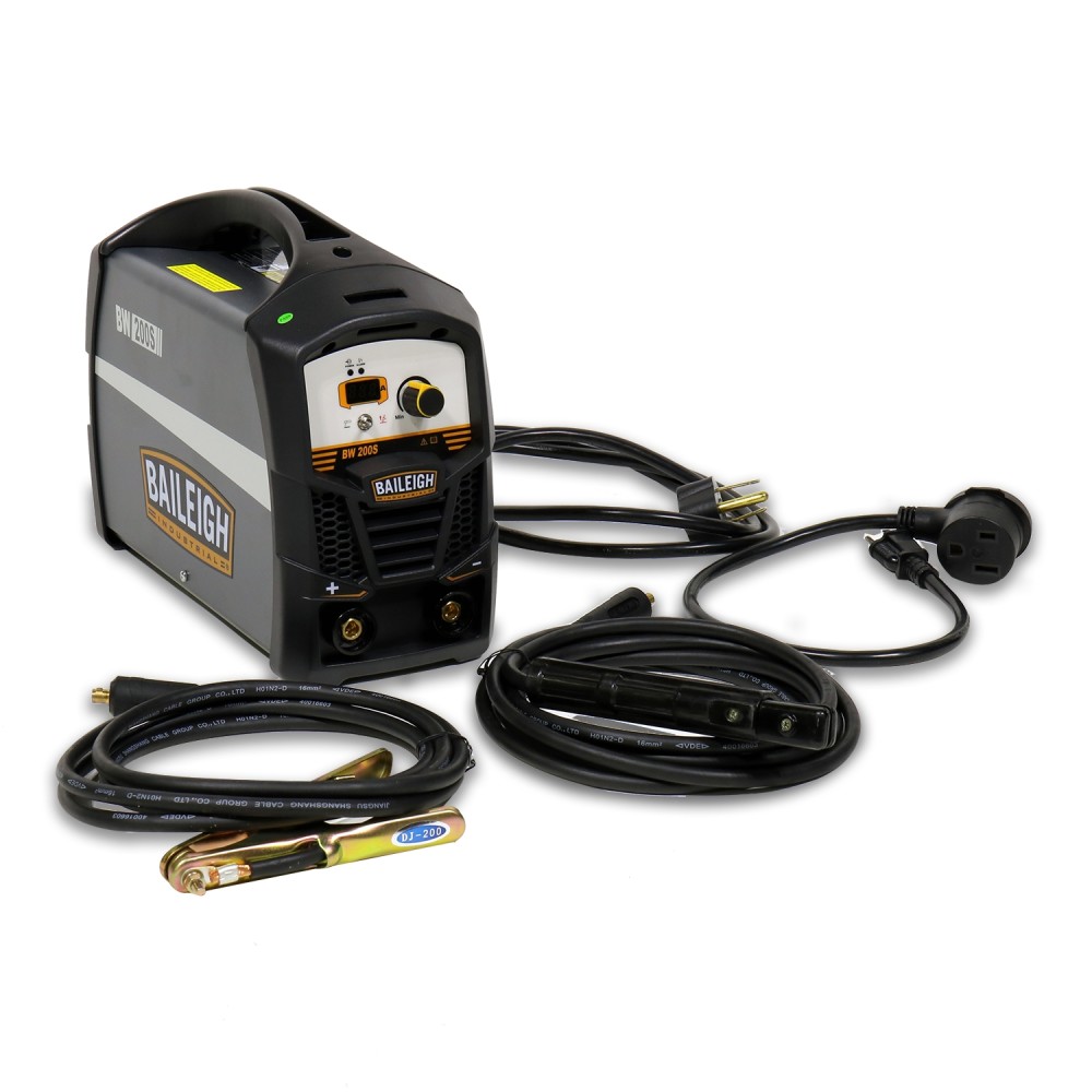 Baileigh BW-200S Dual Voltage Inverter Stick (SMAW) Welder 200A ;