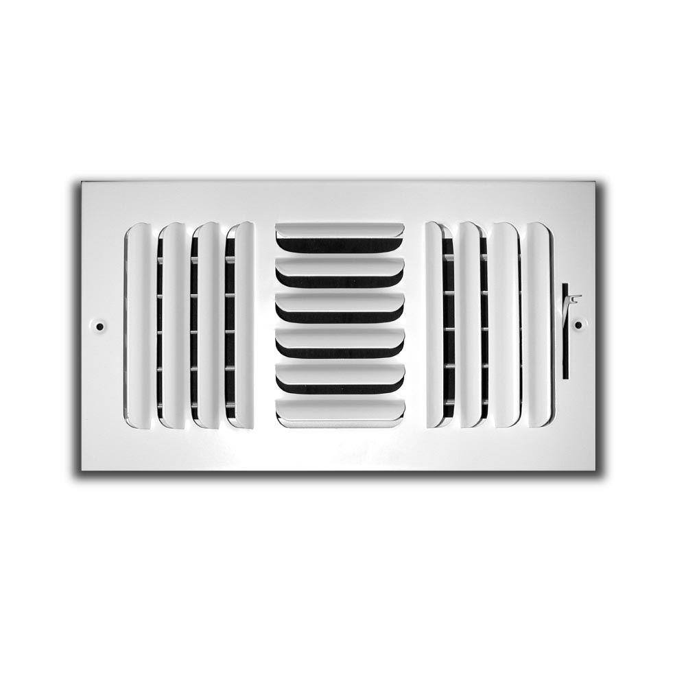 TruAire 14 in. x 8 in. 3-Way Fixed Curved Blade WallCeiling Register 403M14X08