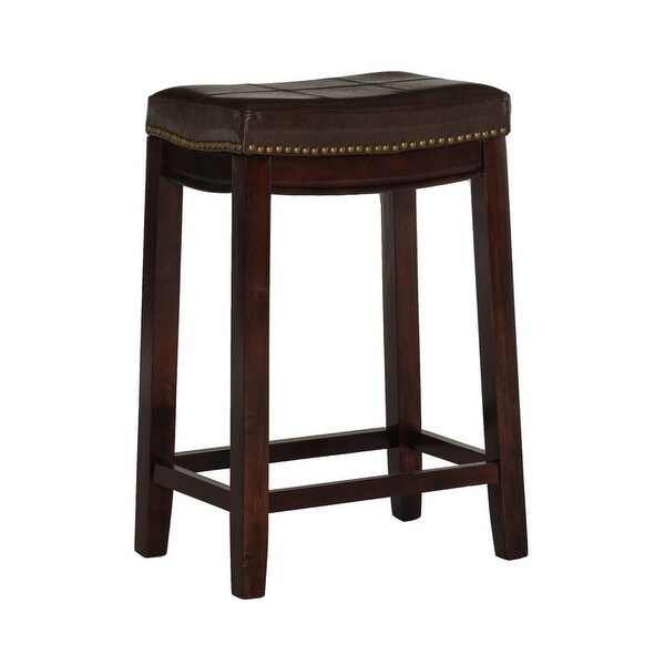 Copper Grove Willamette Backless Faux Leather Brown Counter stool