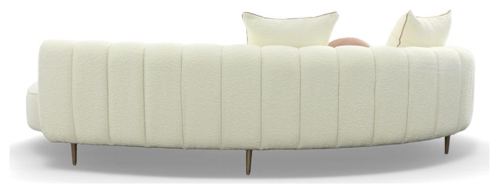 Modrest Maveric Modern Cream Fabric Chaise   Midcentury   Indoor Chaise Lounge Chairs   by Vig Furniture Inc.  Houzz