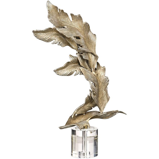 Uttermost Fall Leaves 26 1 2 quot h Champagne Silver Sculpture