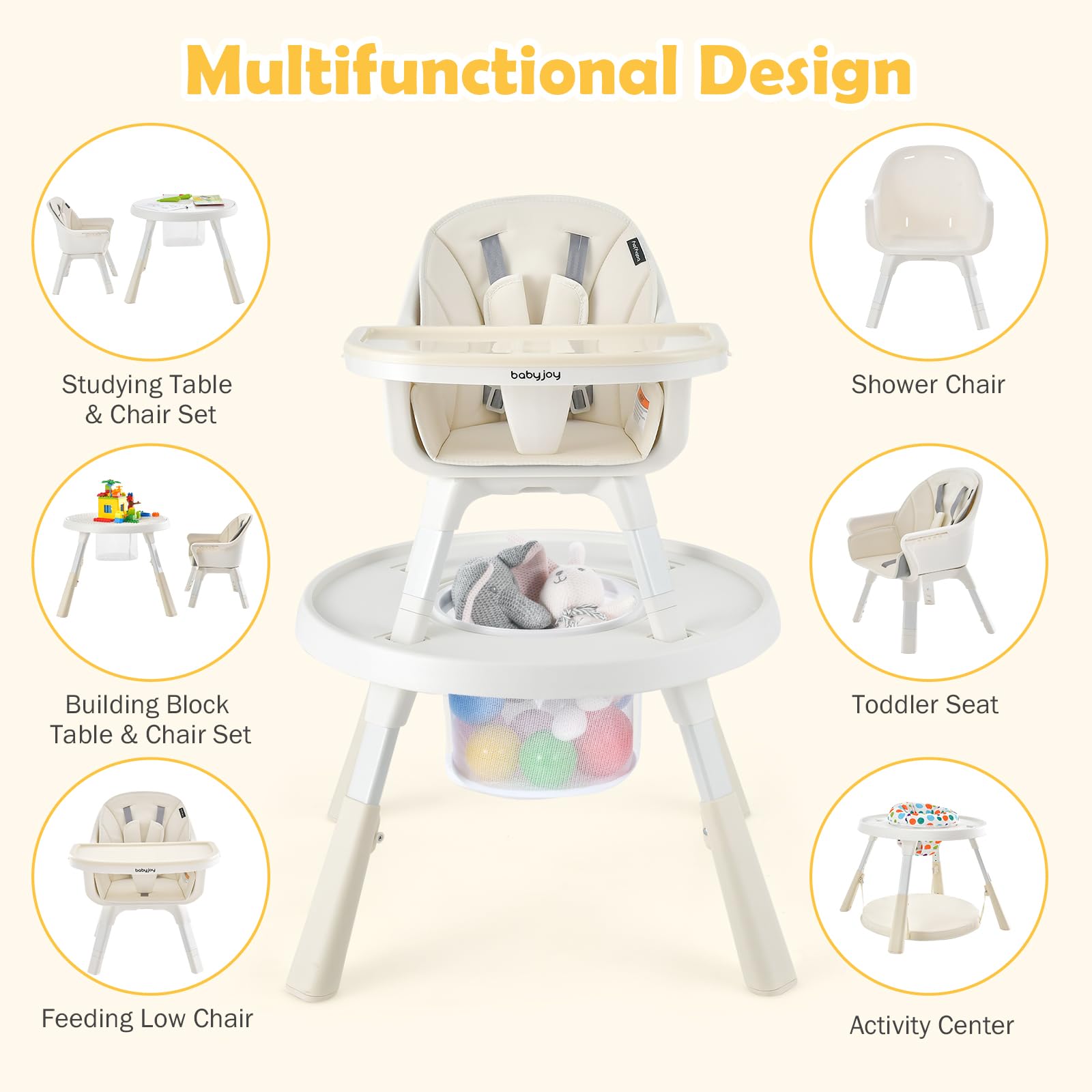 BABY JOY 7 in 1 Baby High Chair