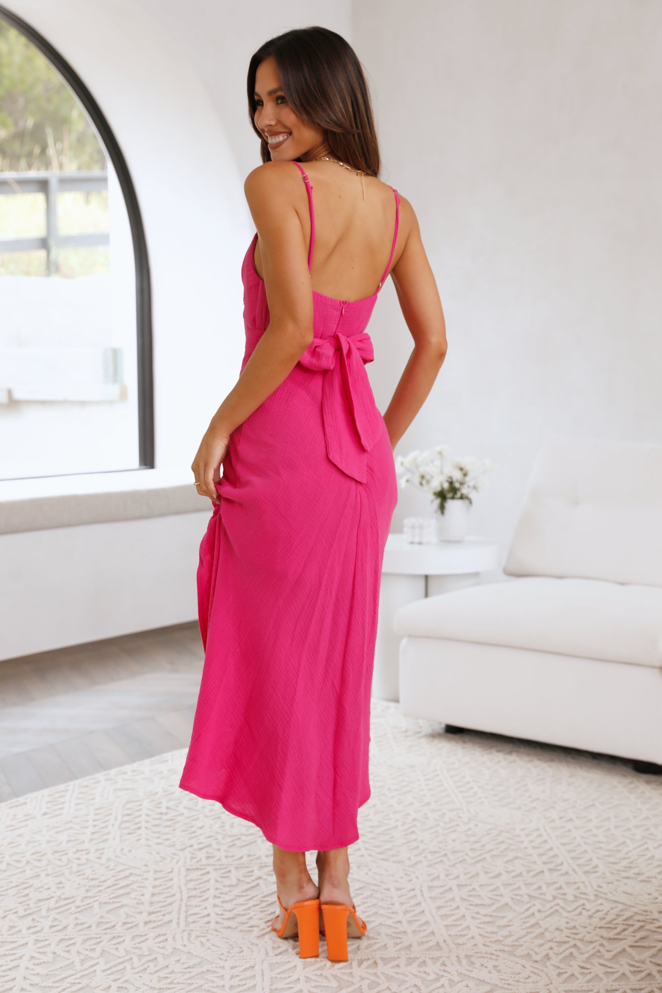 Barbie Doll Maxi Dress Hot Pink