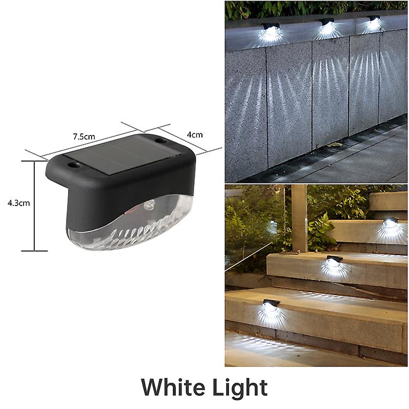 Garden Landscape Step Lights Outdoor Lighting Fence Lamp Waterproof Solar Power Balcony Lighting