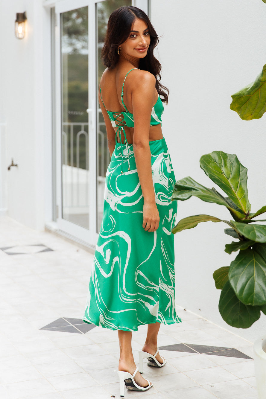 Still Think About You Midi Dress Green