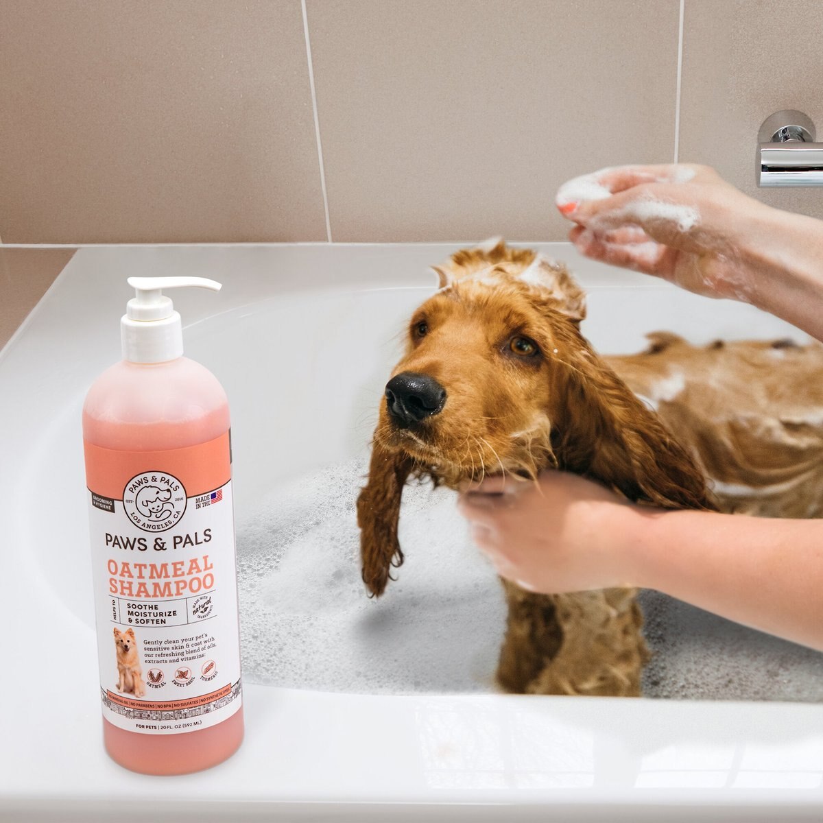 Paws and Pals Oatmeal， Sweet Basil and Turmeric Shampoo