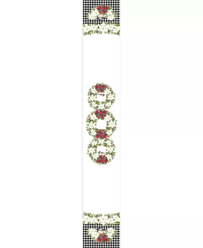 Laural Home Christmas Trimmings Table Runner - 90 x 13