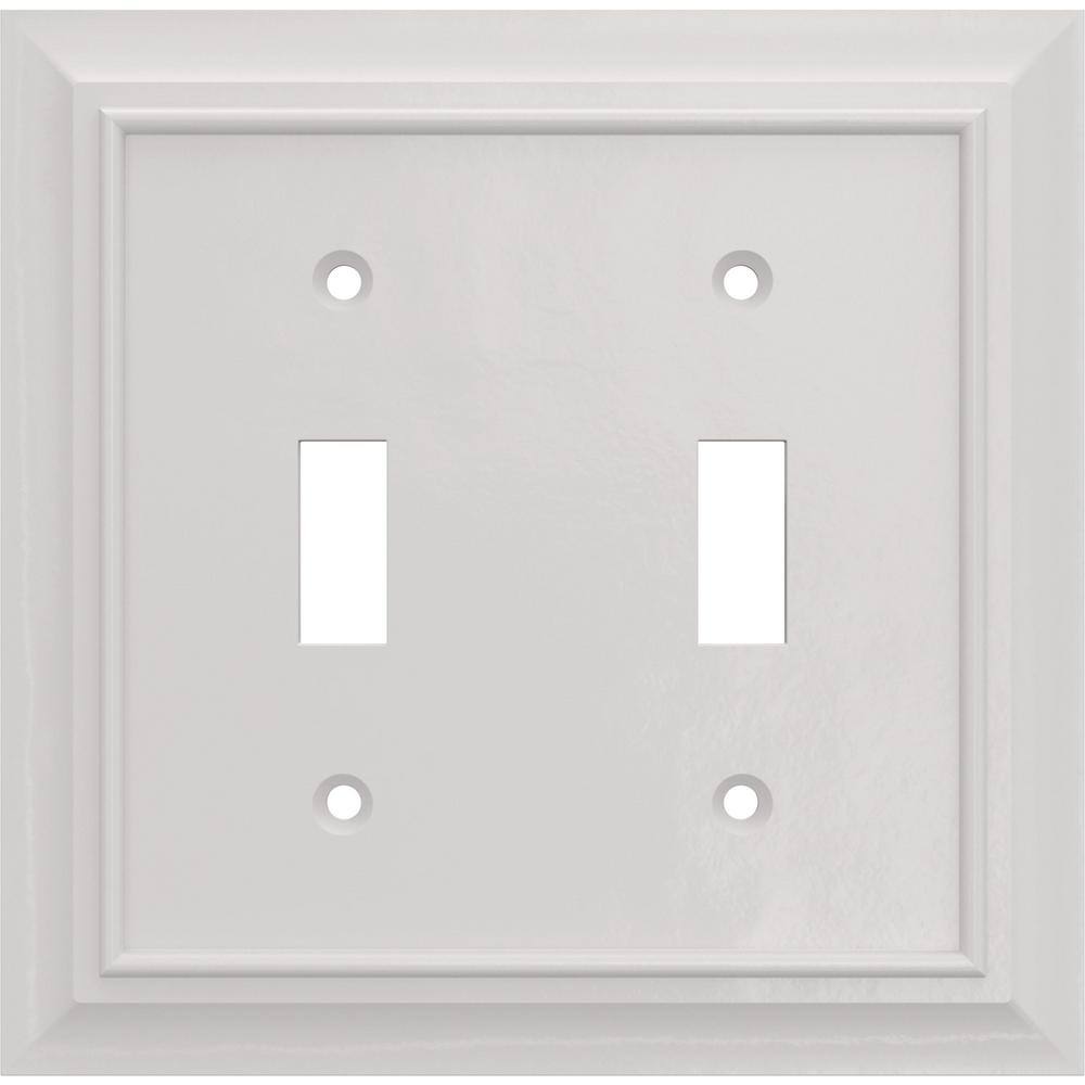 Hampton Bay Derby 2-Gang Light SwitchToggle Plate White (3-Pack) W31561C-W-K3