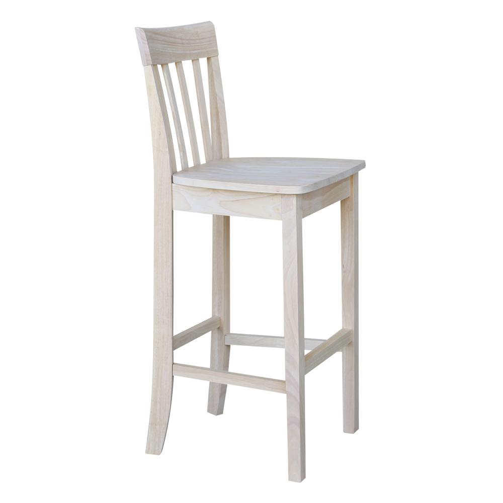 International Concepts S-3013 Slatback Stool， 30， Ready To Finish