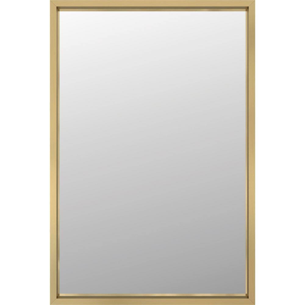 Delta 24 in W. x 36 in H. Framed Rectangular Wall Bathroom Vanity Mirror in Matte Gold RRFTF24-MGD-R