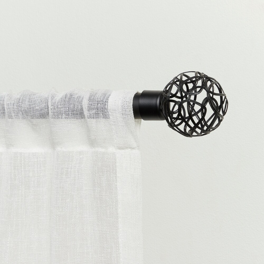 ATI Home Curtains Catherine Curtain Rod and Finial Set