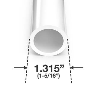 Formufit 1 in. x 5 ft. White Furniture Grade Schedule 40 PVC Pipe (2-Pack) P001FGP-WH-5x2